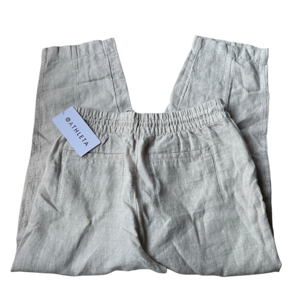 Athleta RETREAT LINEN HIGH‎ RISE ANKLE PANT NWT Small - Picture 7 of 7